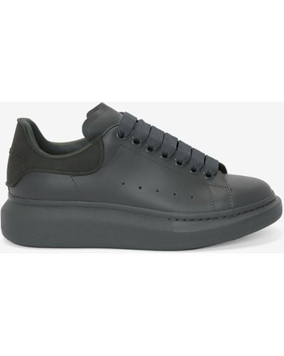Alexander McQueen Oversized Leather Sneakers - Gray