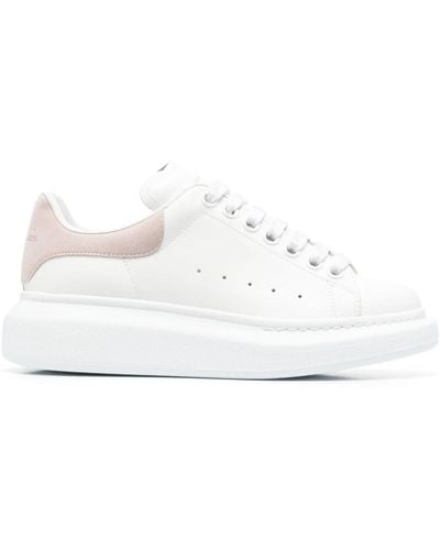 Alexander McQueen Oversize Sneakers With Patchouli Suede Spoiler - White