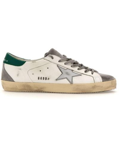 Golden Goose Super-star Suede Toe Leather Sneakers - White