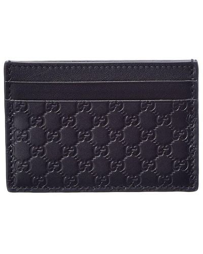 Gucci GG Leather Card Holder - Blue