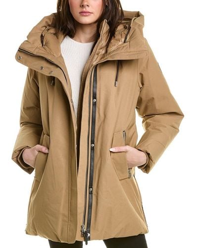 Mackage Kinslee 2-in-1 Oversized Leather-trim Down Parka - Brown