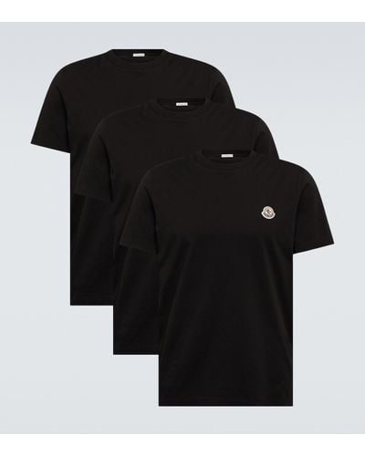 Moncler '3-pack' T-shirt Set - Black
