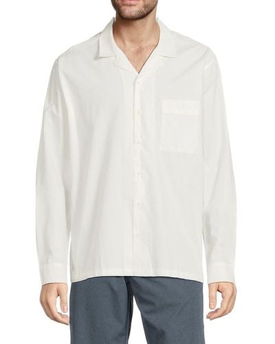 Onia Solid Camp Collar Shirt - White