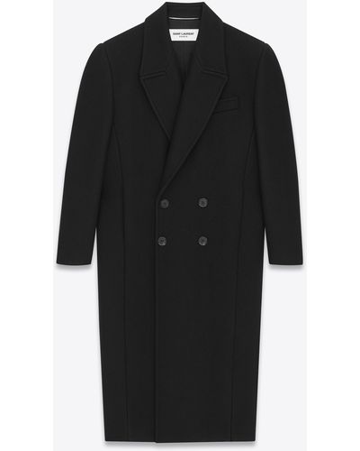 Saint Laurent Oversize Coat In Cashmere - Black