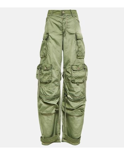 The Attico Low-rise Cargo Pants - Green